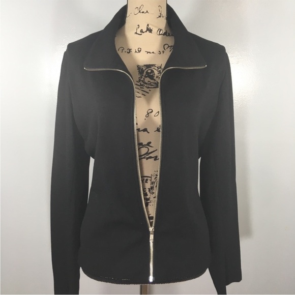 Lynn Ritchie Silver black silver zipper Jacket size smalll - Picture 3 of 13